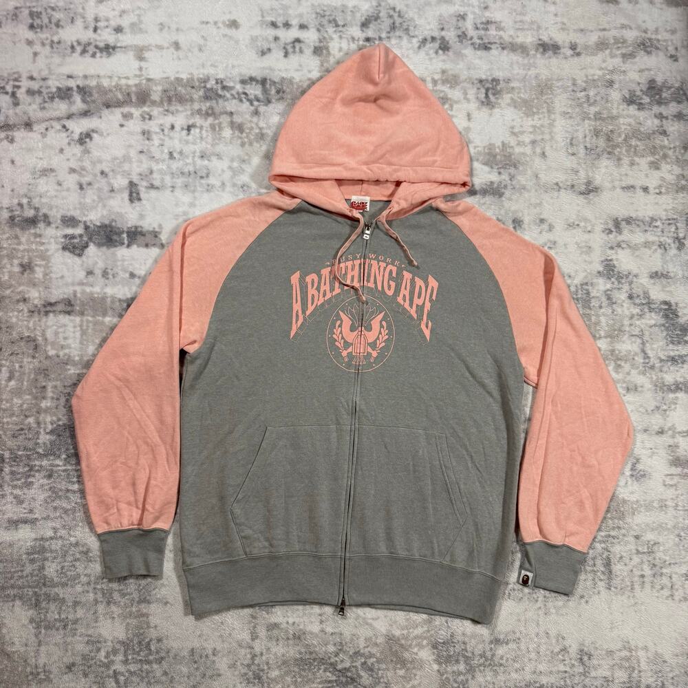 Authentic Bape 2000’s Colorblock Full Zip Hoodie XL